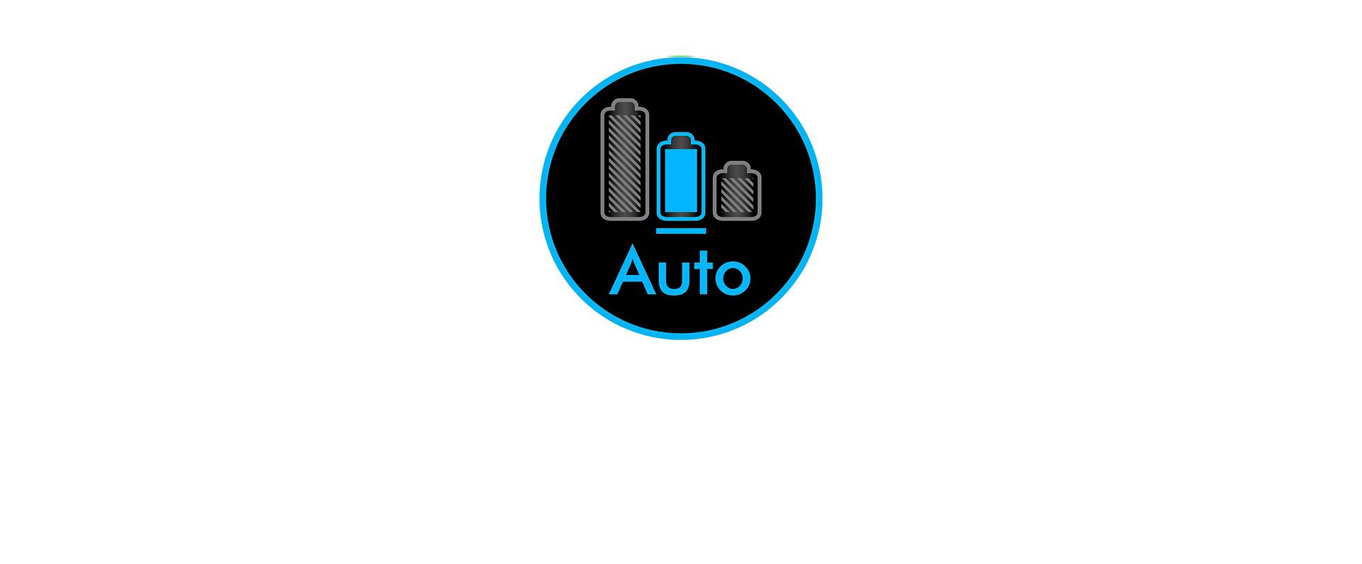 The blue Auto mode indicator