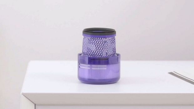 Filter drying on a flat surface.