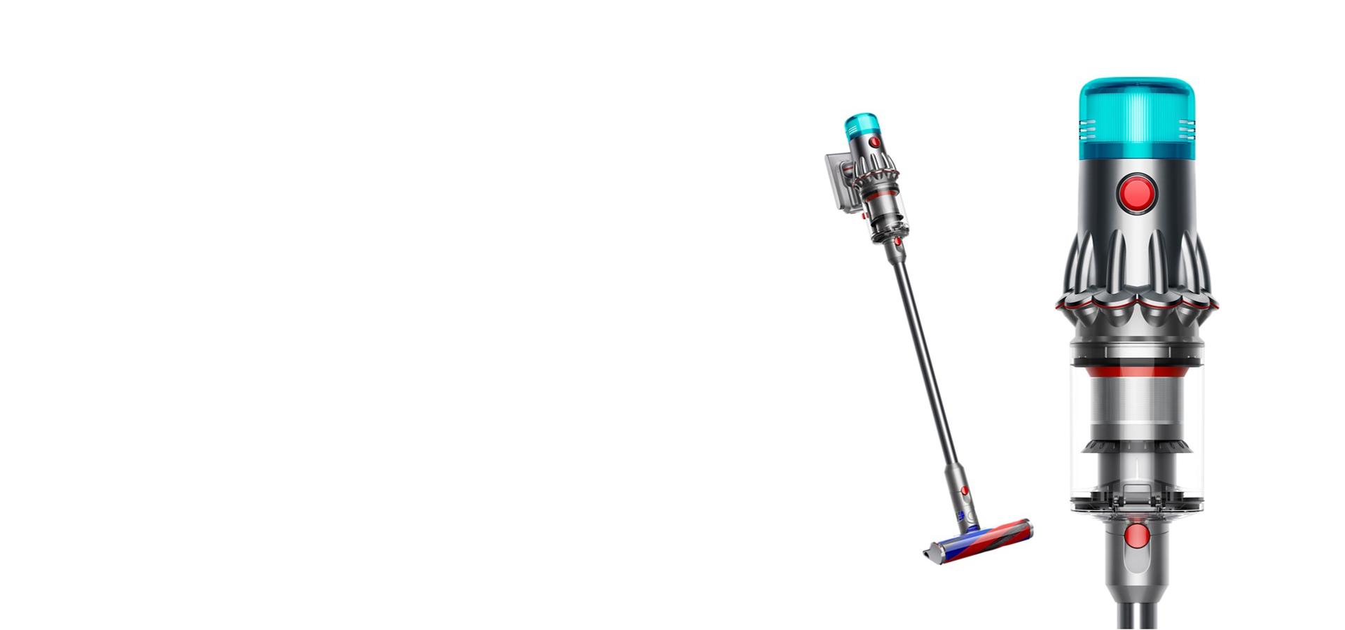 Two Dyson V12 Origin cordless vacuums.