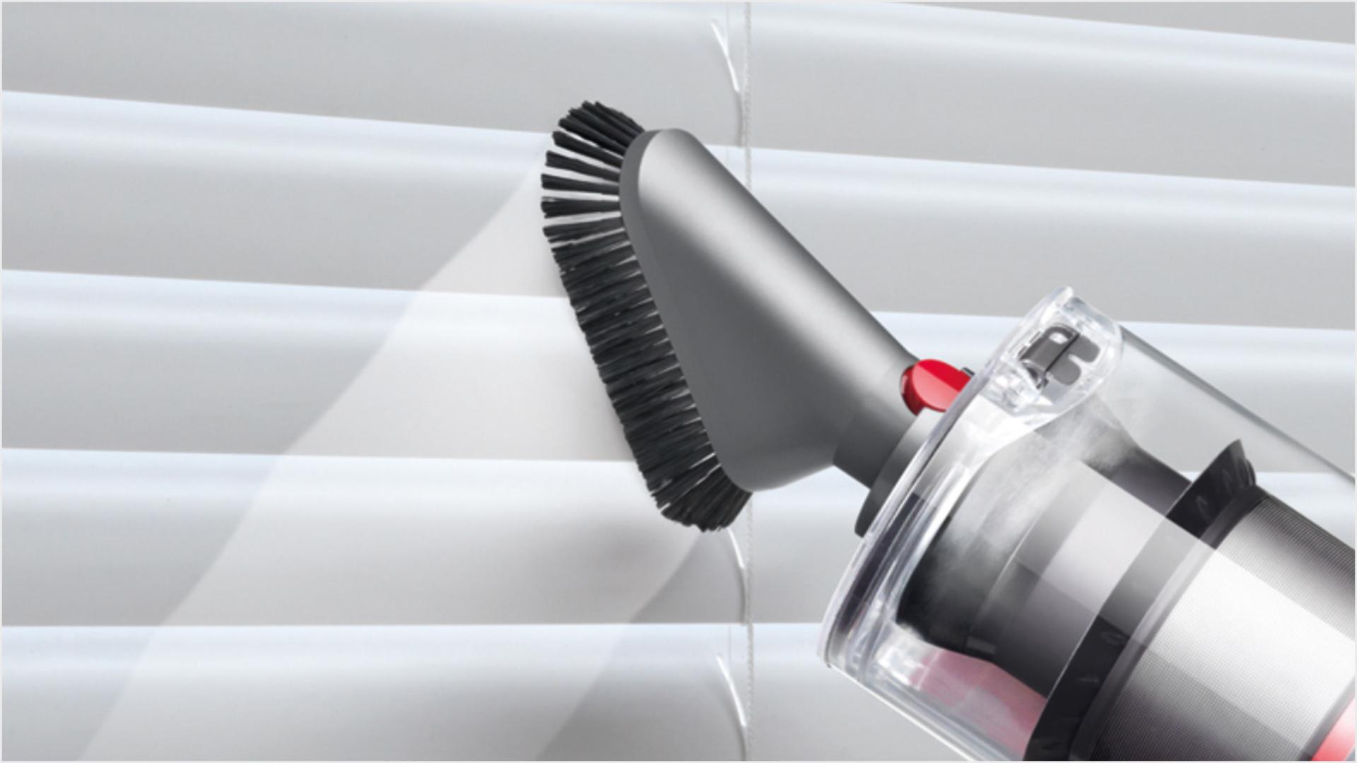 Mini soft dusting brush in use