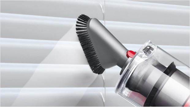 Mini soft dusting brush in use