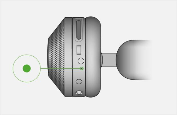 The green LED indicates your battery is good.