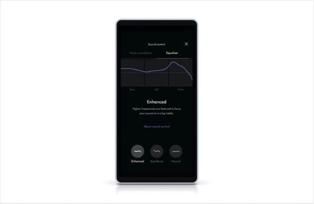 Smartphone screen shows how to control audio.