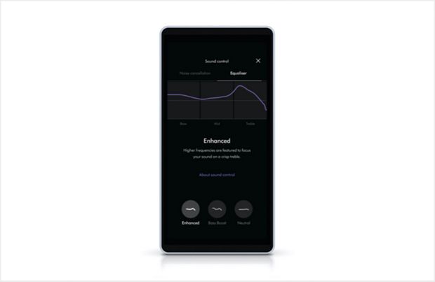 Smartphone screen shows how to control audio.