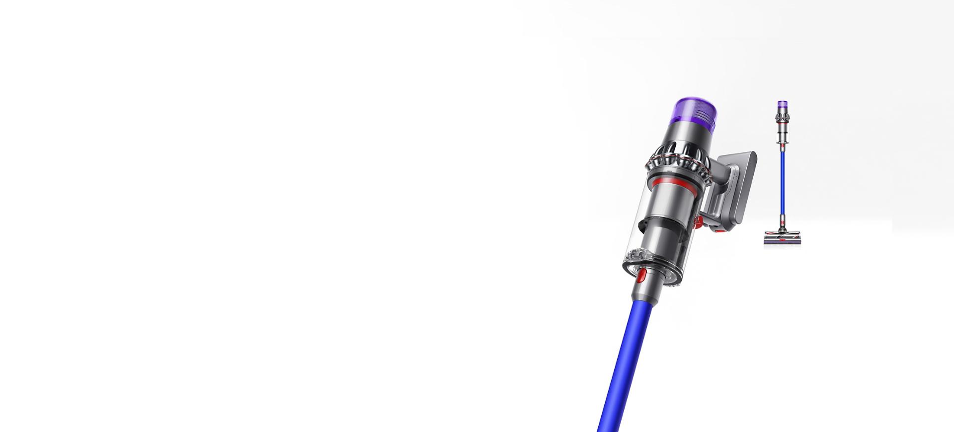 Dyson V11 vacuum shown in both full view and close-up.