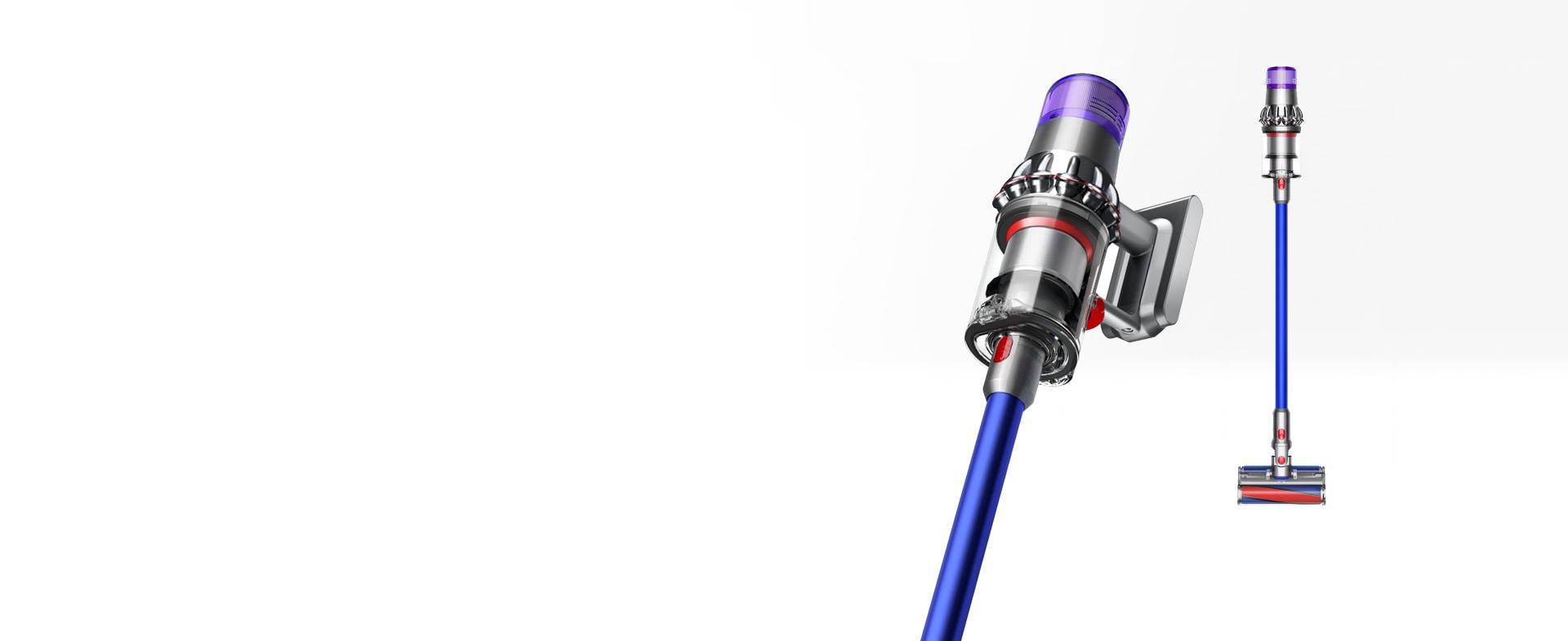 Dyson V11 vacuum shown in both full view and close-up.