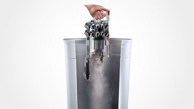 Image shows how to empty the bin.