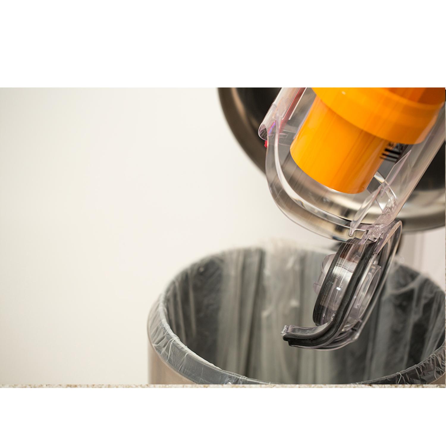 Play the video. How to empty the clear bin.
