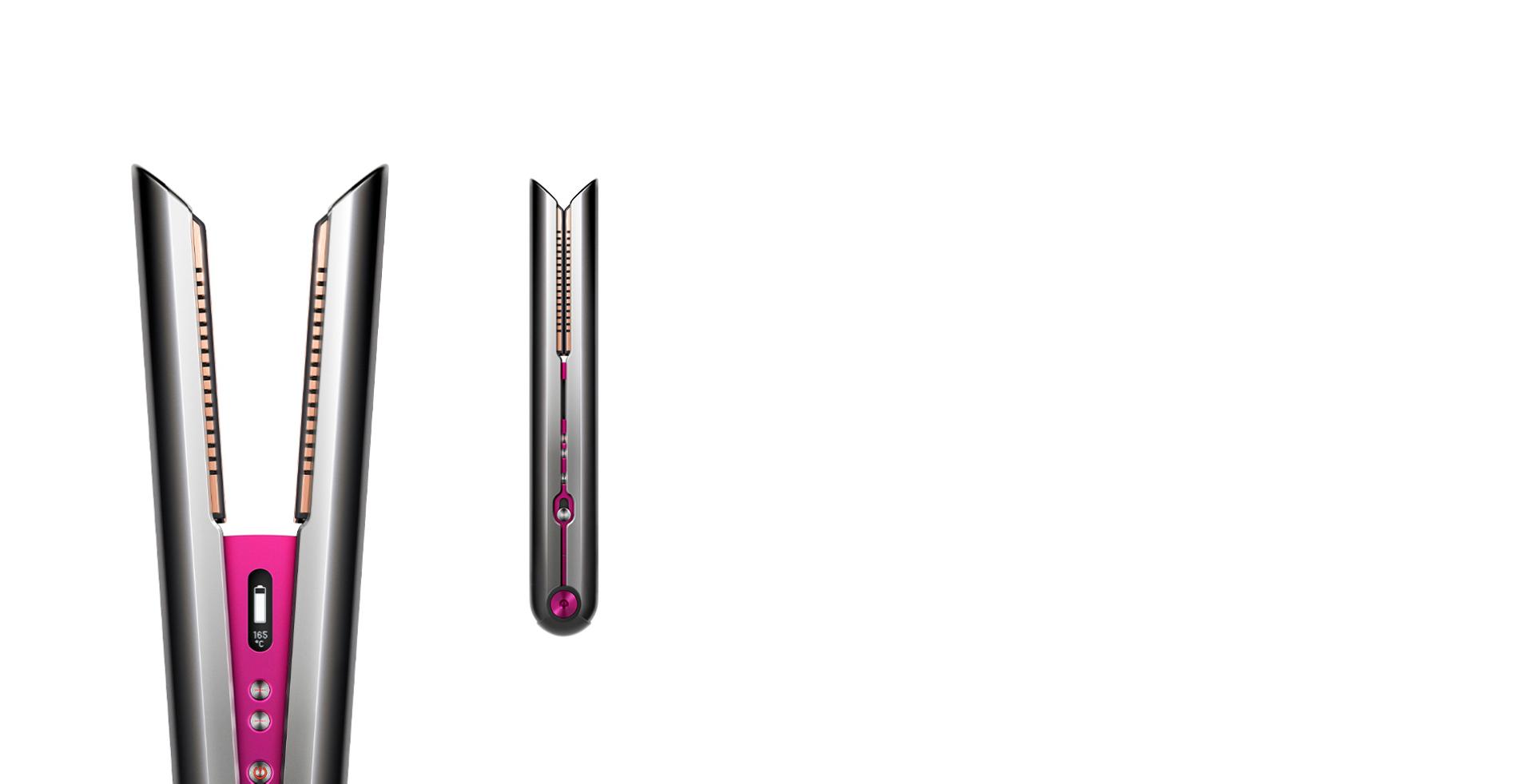 Front view of Dyson Corrale™ straightener.