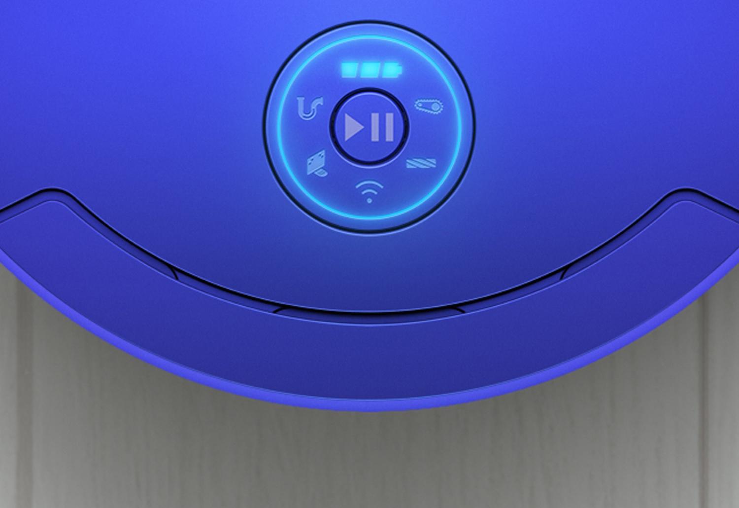 Buttons on the Dyson 360 Heurist™ robot vacuum