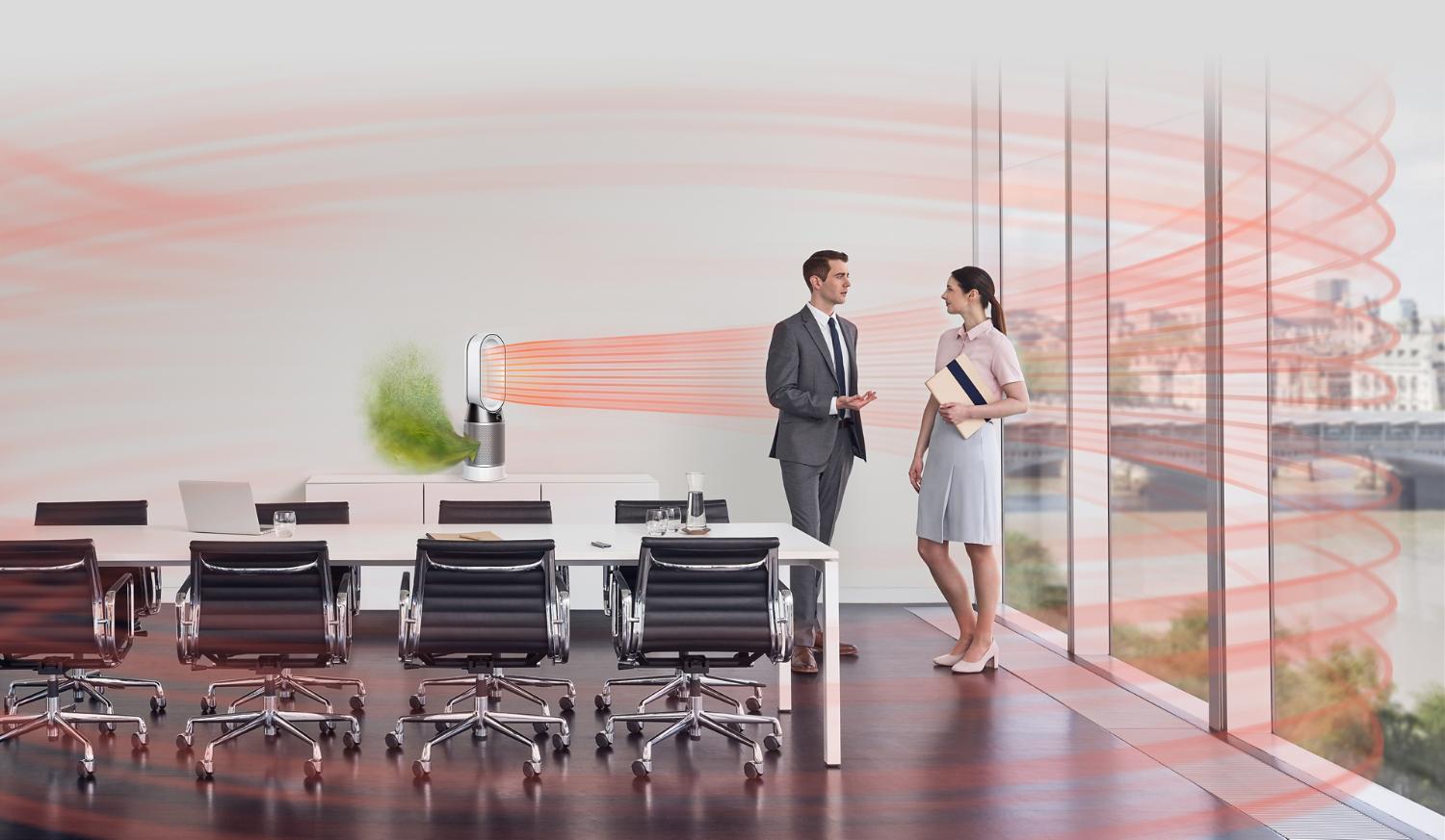 office workers in office environment with pure hot cool