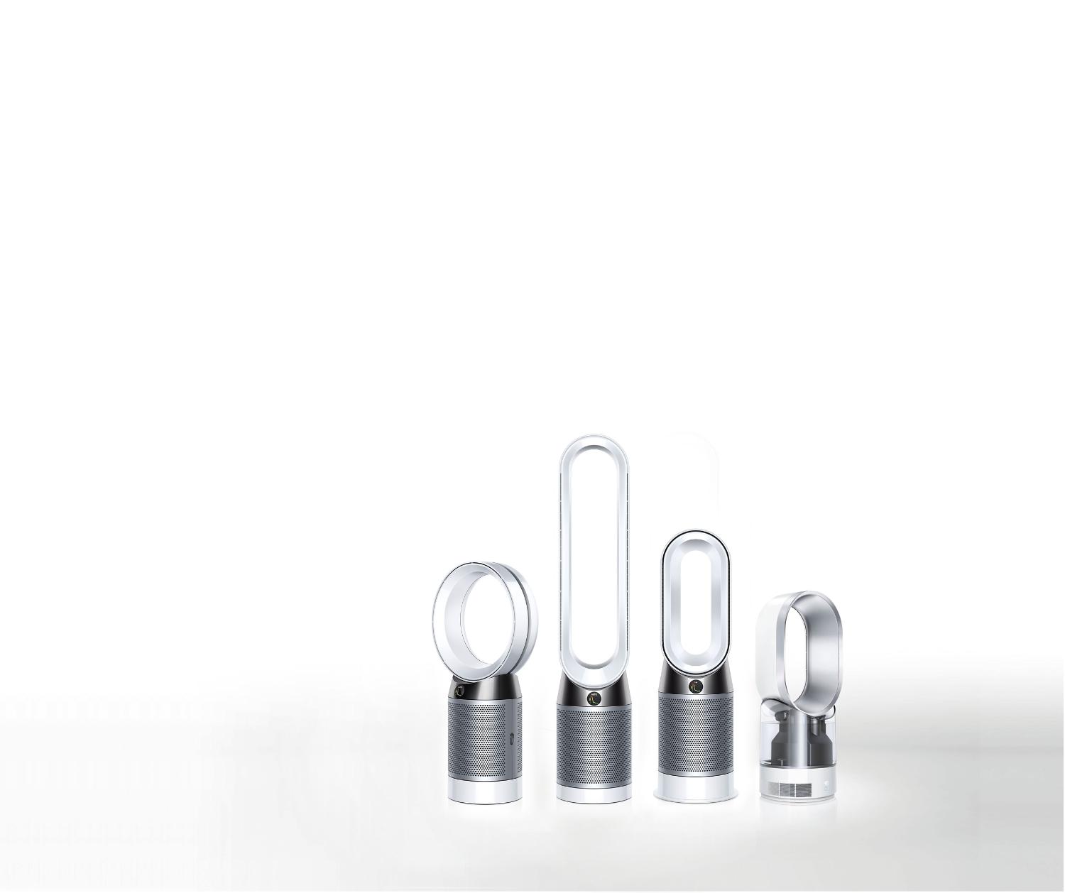 Dyson purifiers and humidifiers lined up