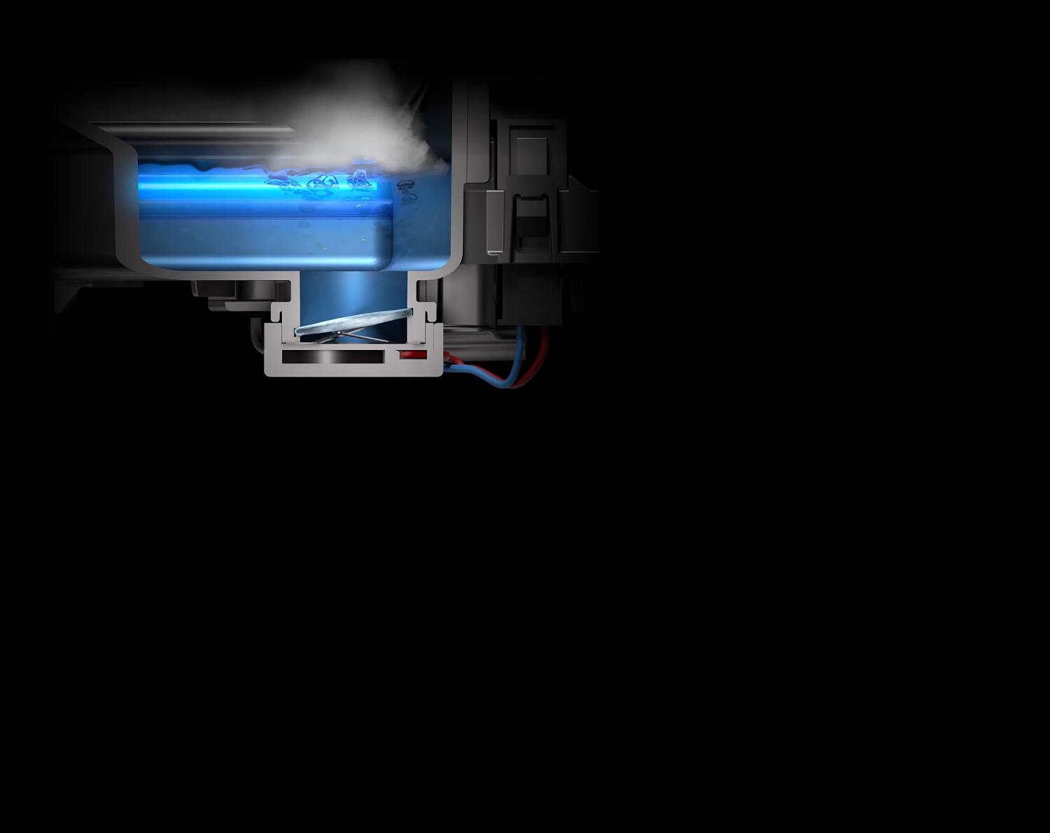 Réservoir à l’intérieur de l’humidificateur Dyson