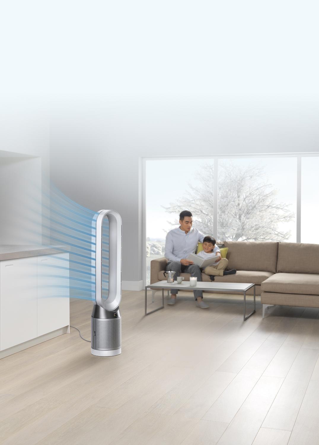 Dyson Pure Cool Tower purifying the whole room