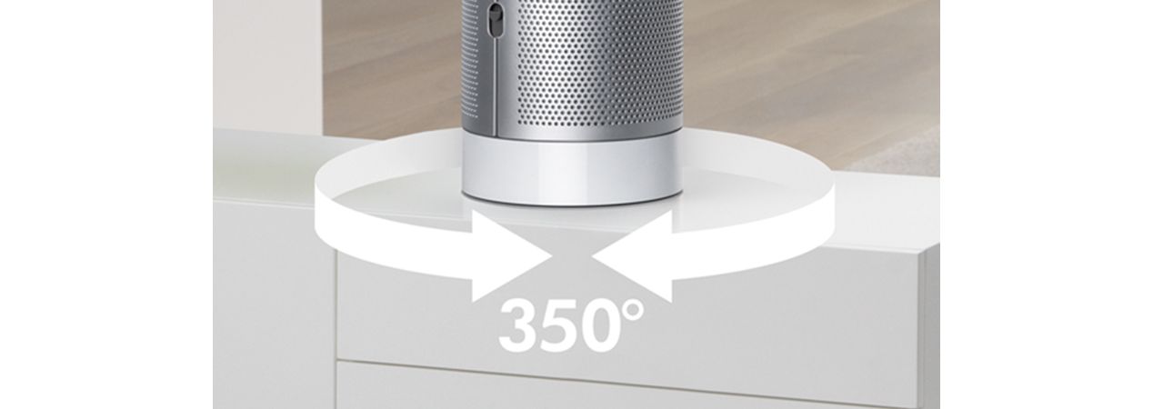 Dyson purifying desk fan oscillates up to 350 degrees