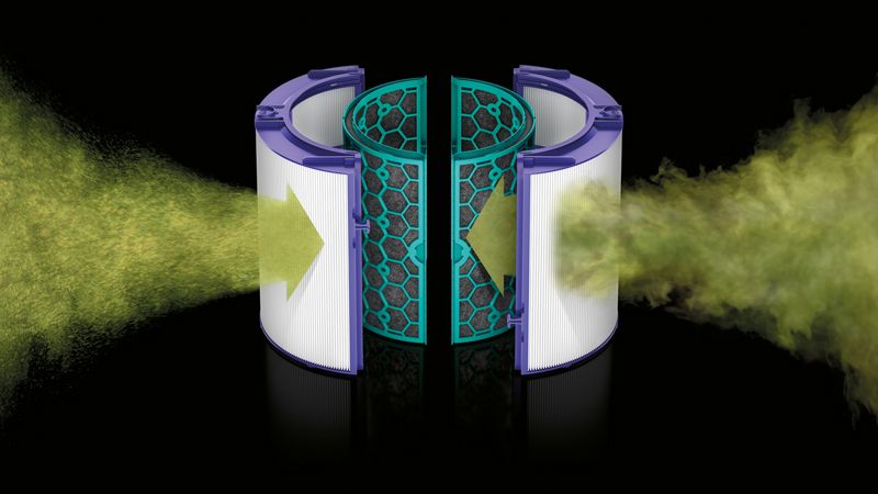 Sealed HEPA captures pollutants Sealed HEPA captures pollutants