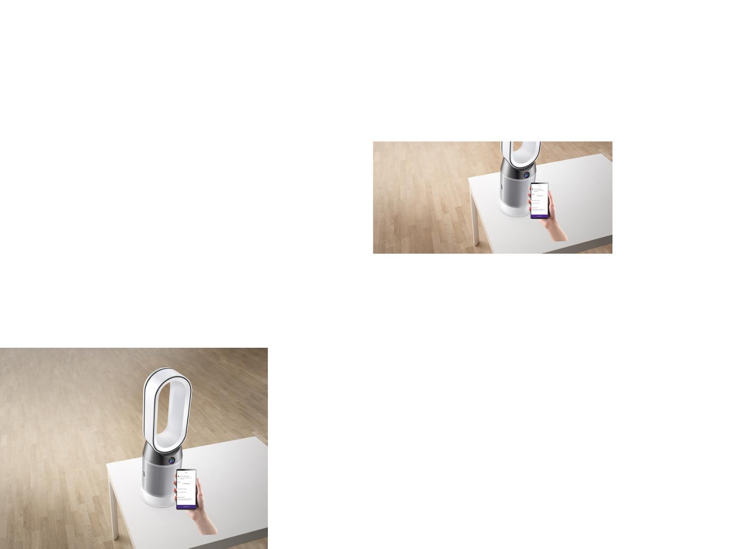 Dyson Link app controlling the Dyson Pure Hot+Cool purifier