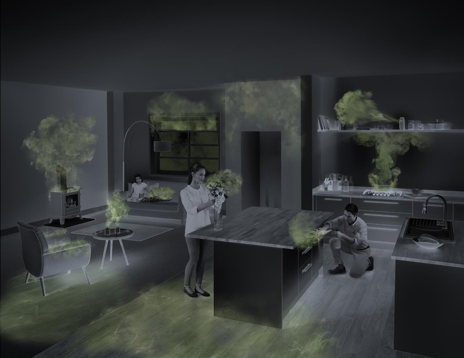 Image showing air pollution areas indoors