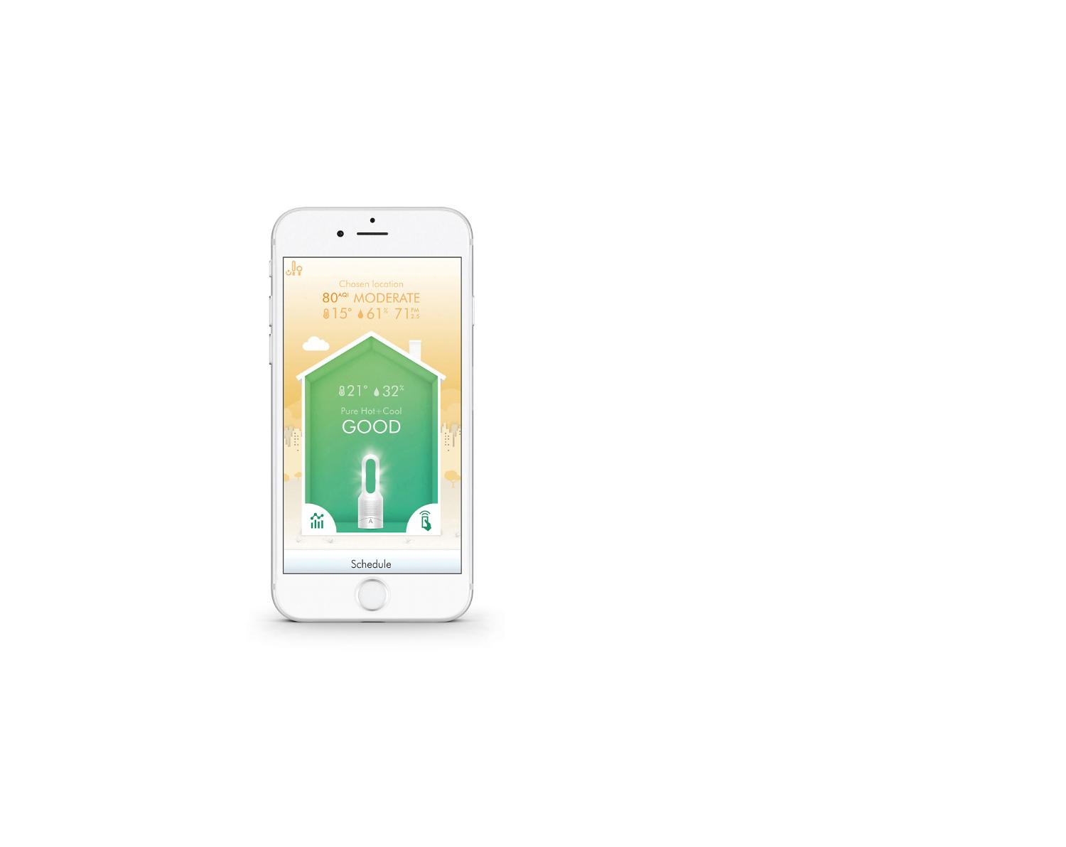 Dyson Link app air quality screen