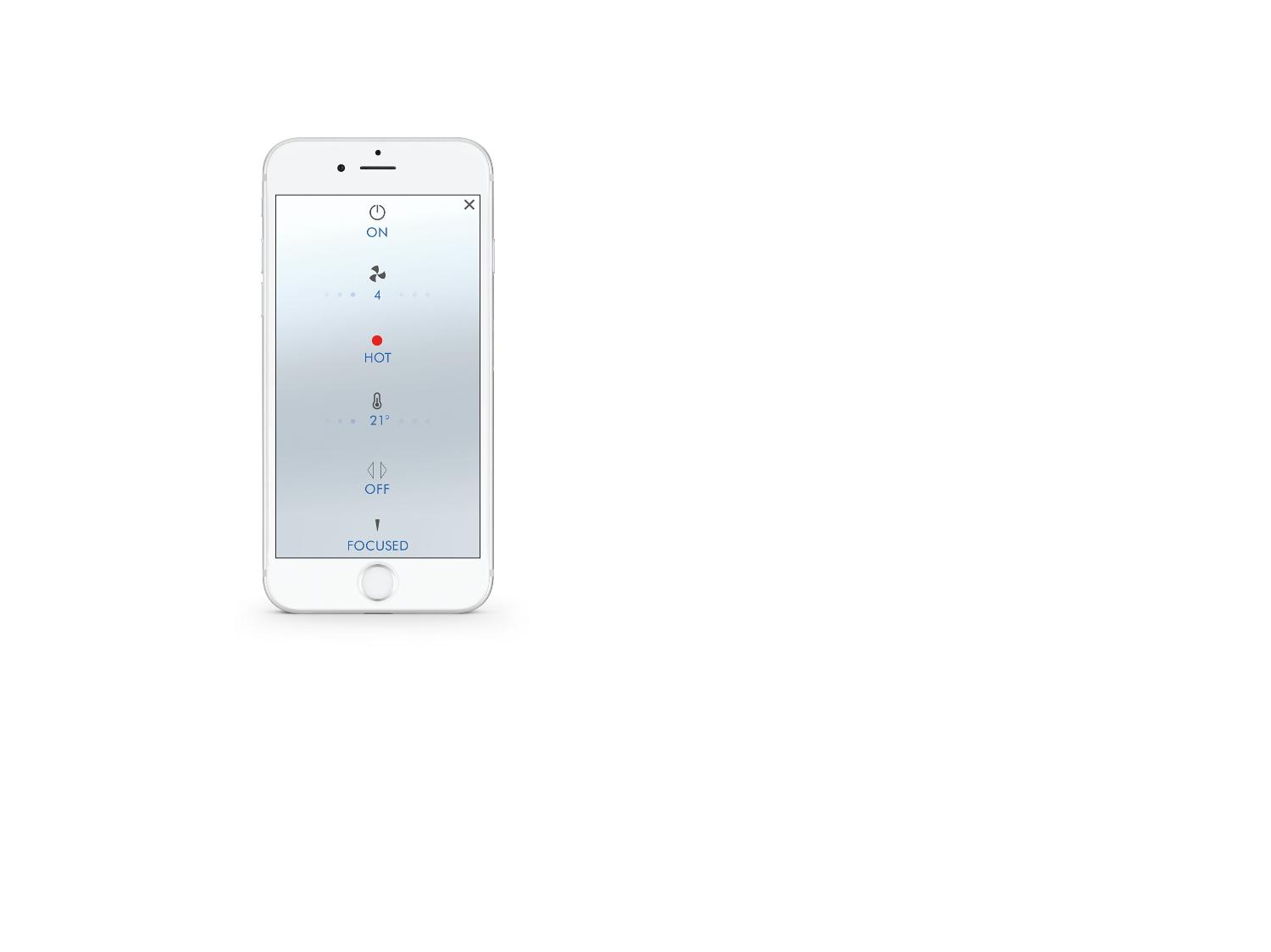 Dyson Link app remote control screen