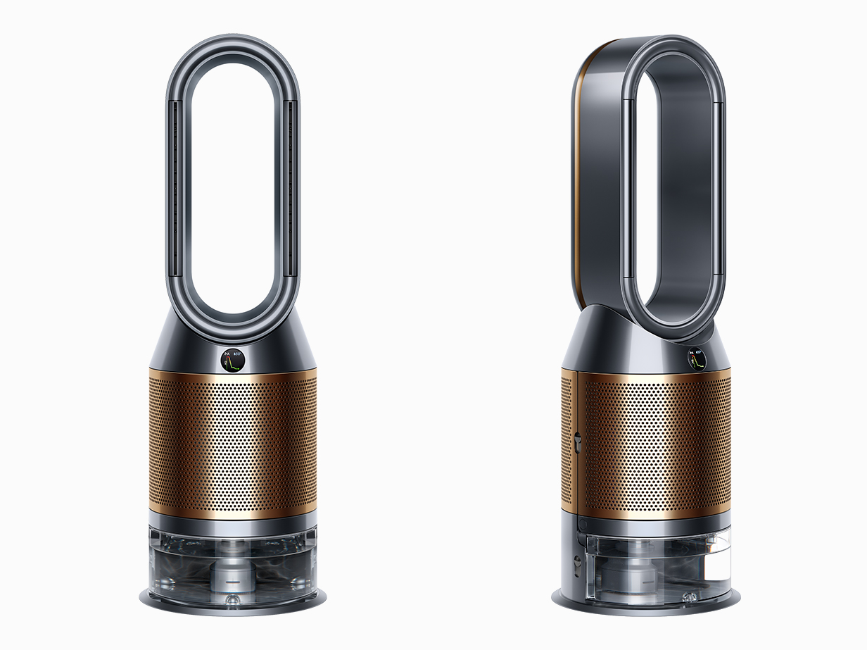 Illustration of Dyson Humidify+Cool fan dimensions