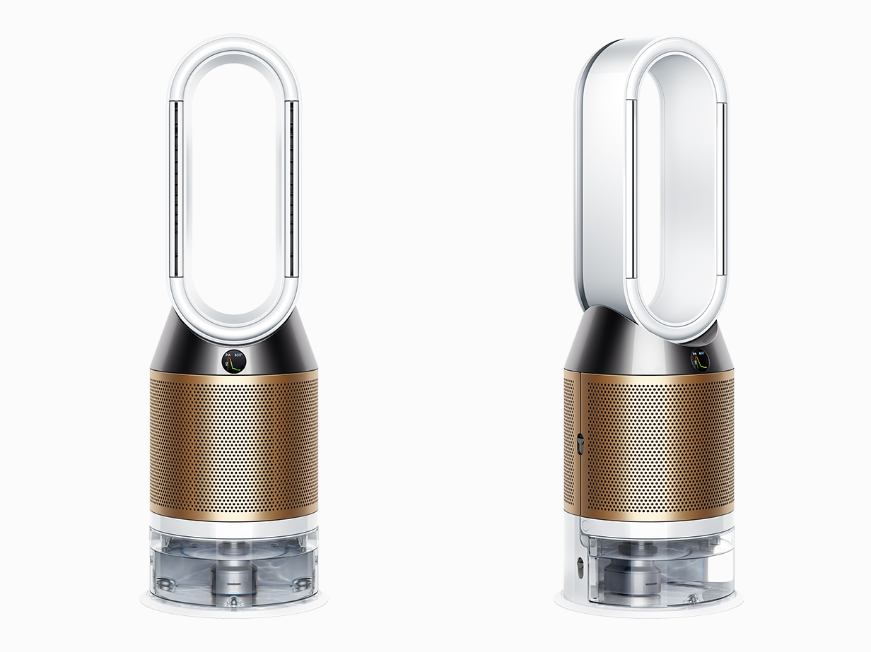 Illustration of Dyson Humidify+Cool fan dimensions