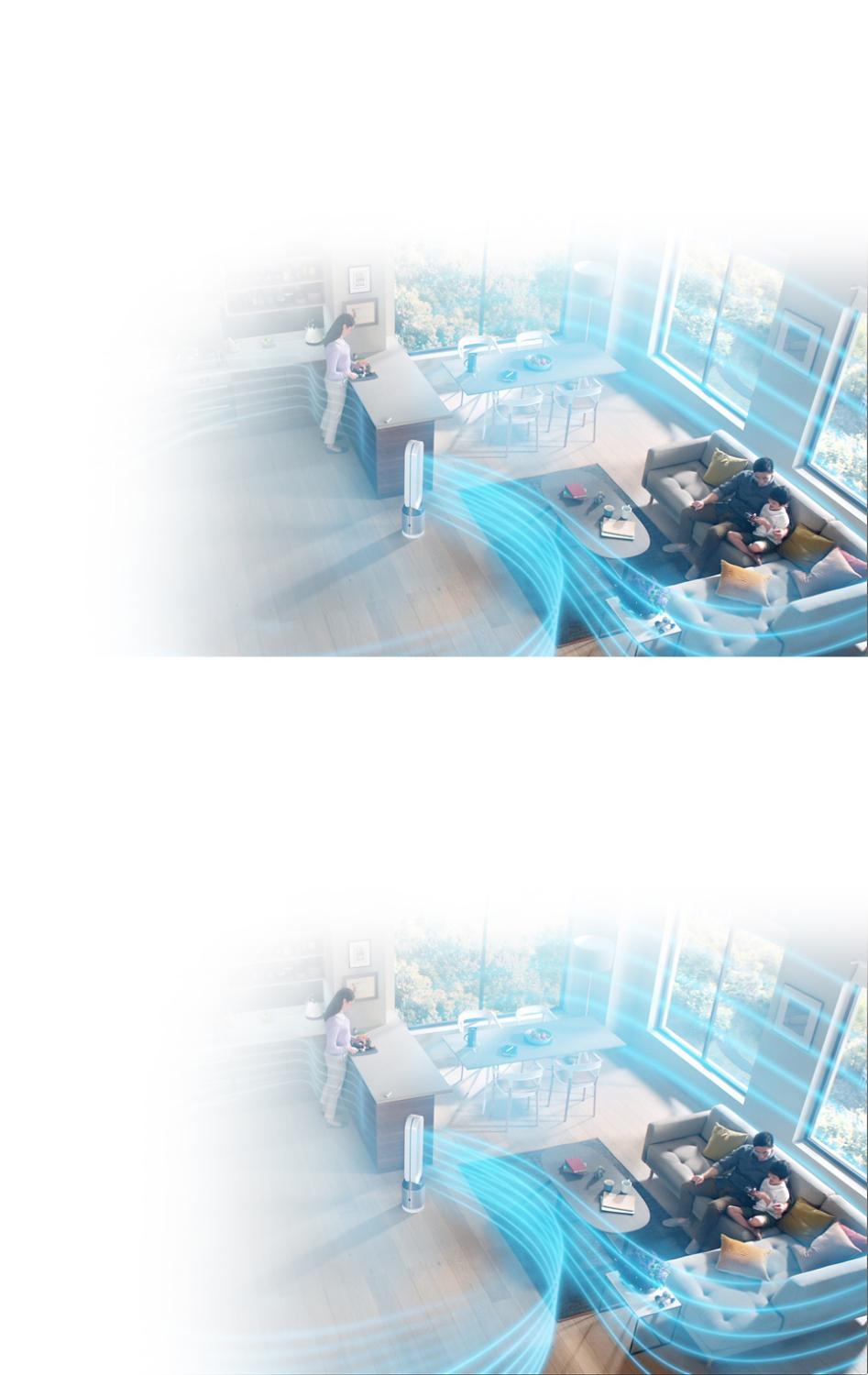 Dyson Pure Cool™ luchtreiniger in woonkamer