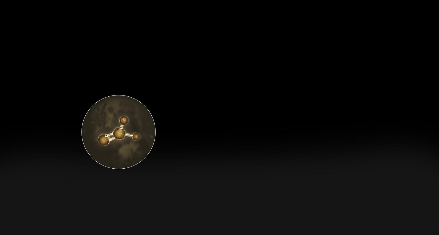 Extreme close ups of harmful particles and gases, including formaldehyde.