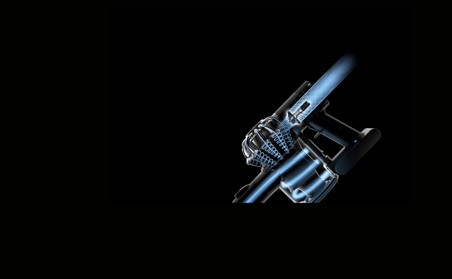 Dyson V6™ handheld vacuum airflow schematic