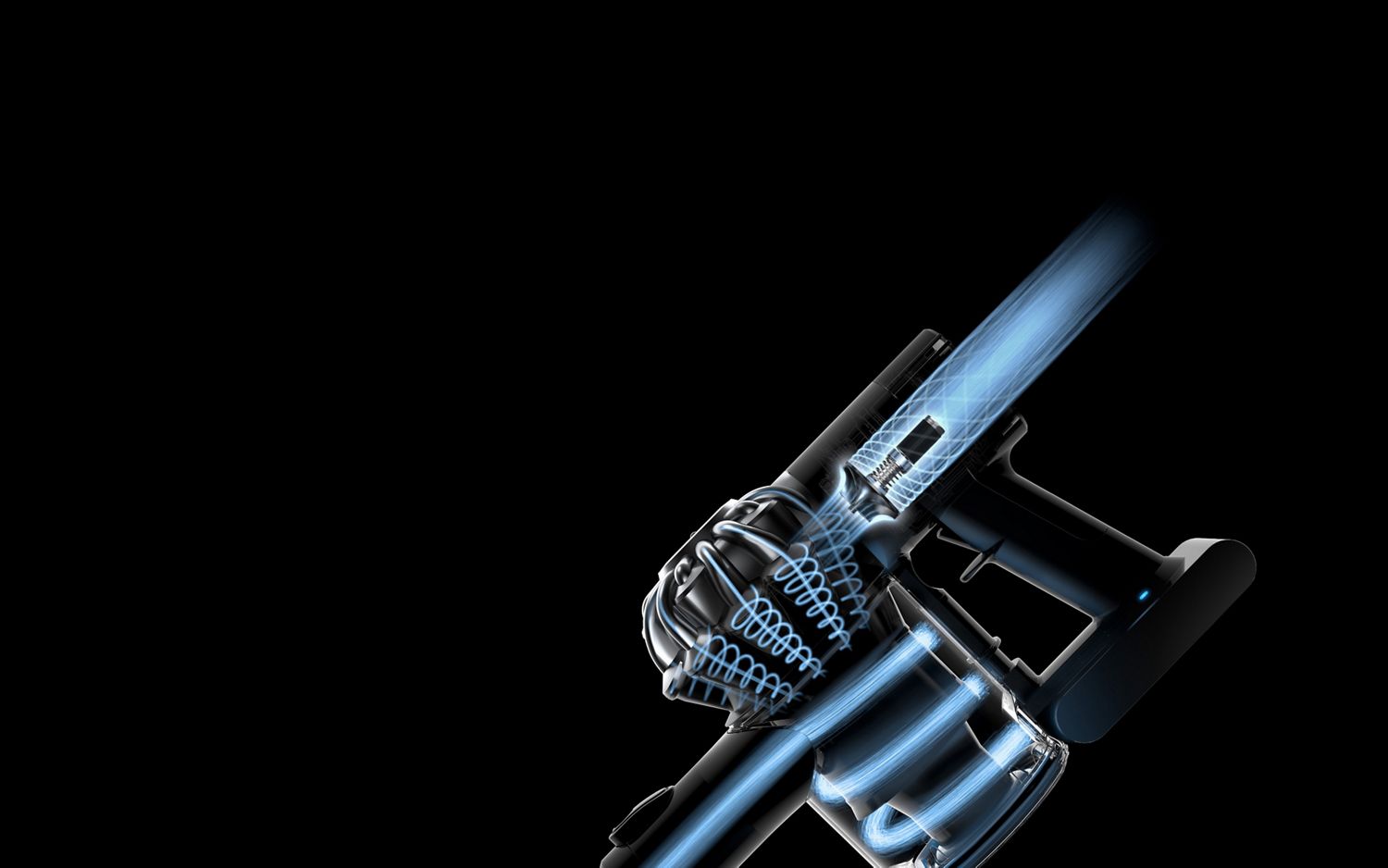 Dyson V6™ handheld vacuum airflow schematic