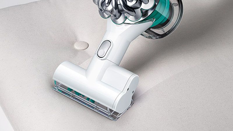 Mini motorised tool on upholstery