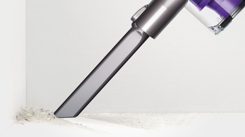 Crevice tool in corner