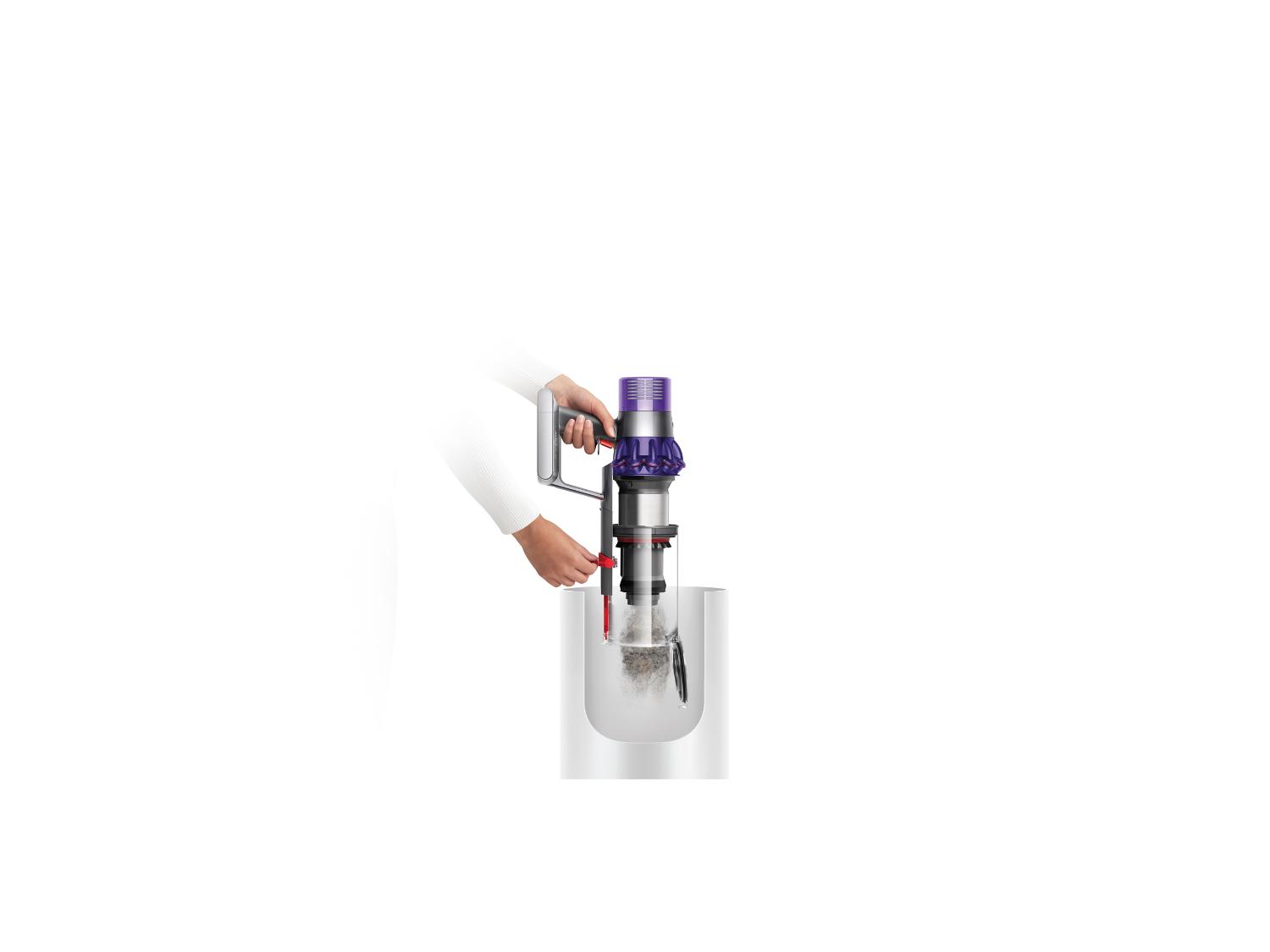 Dyson Cyclone V10™ vacuum bin being emptied