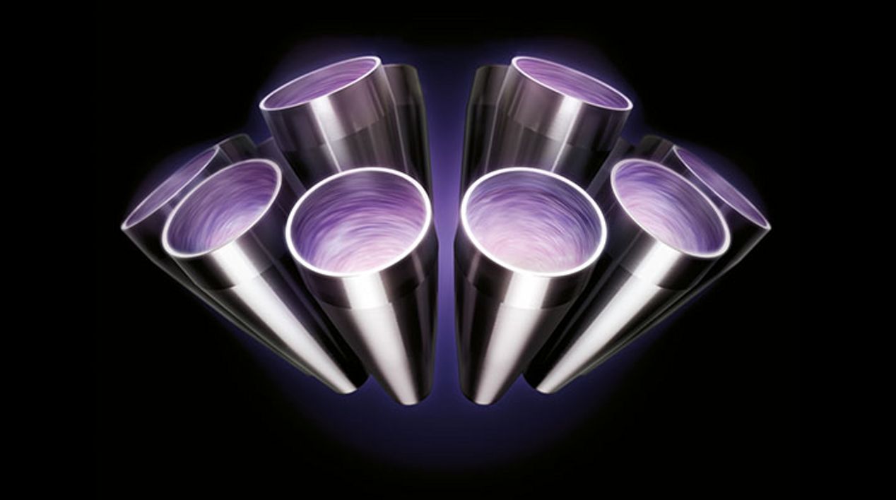  Graphic of Dyson Cyclone V10™ vacuum cyclone array
