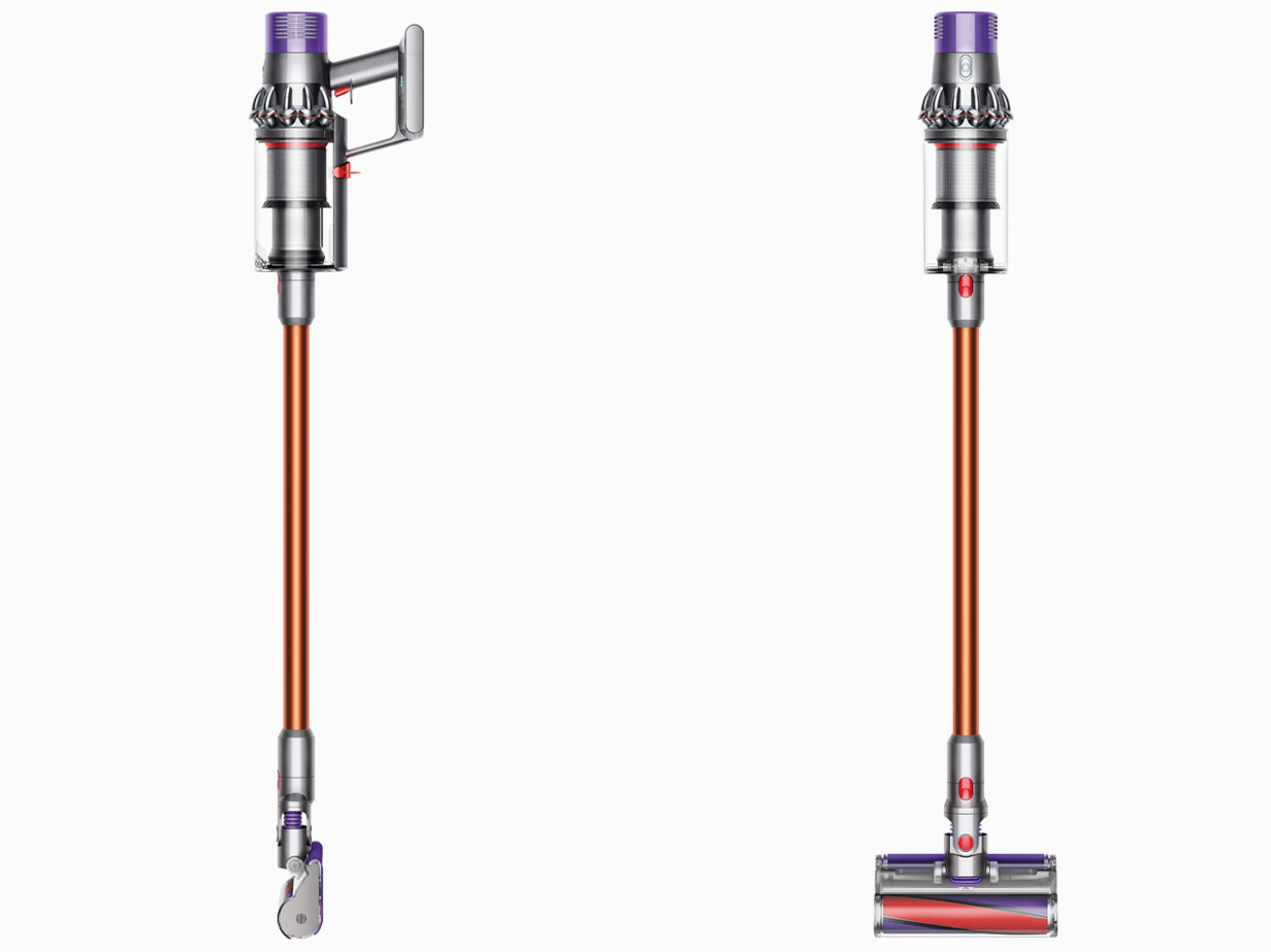 Two Dyson Cyclone V10 cord free vacuum cleaners