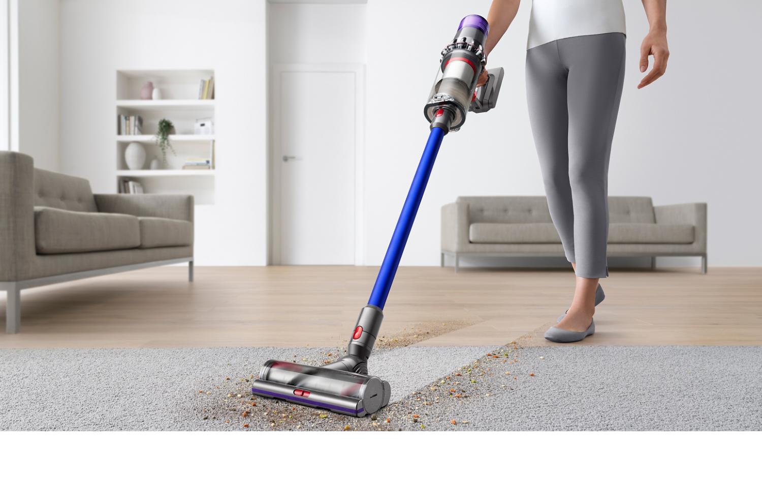 Dyson v11 being used on carpet and hardfloor