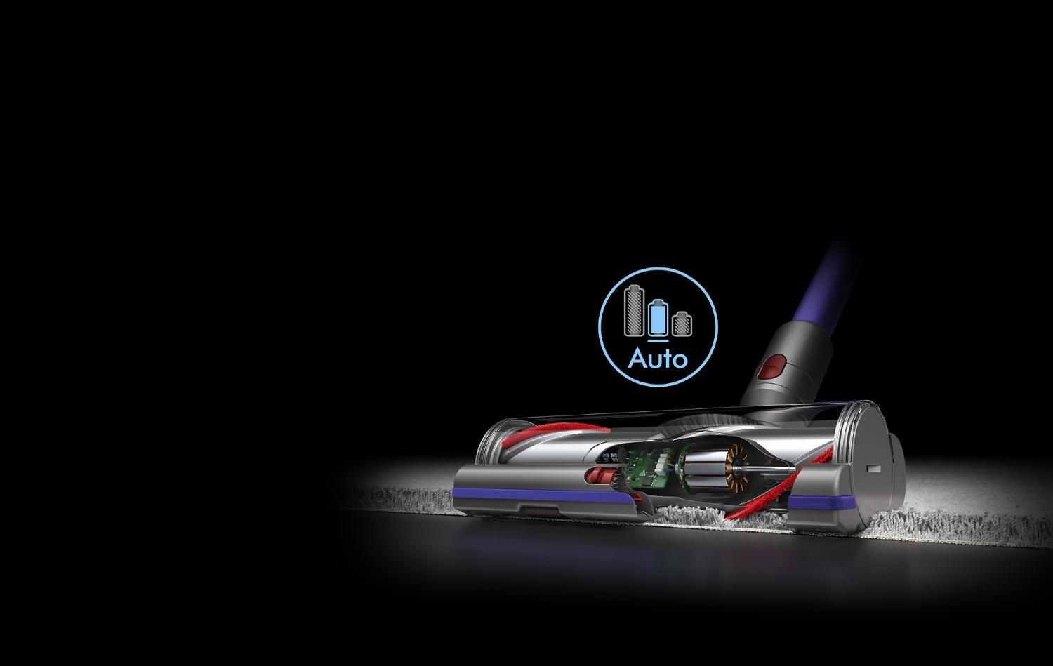 Cutaway of High Torque cleaner head in Auto mode