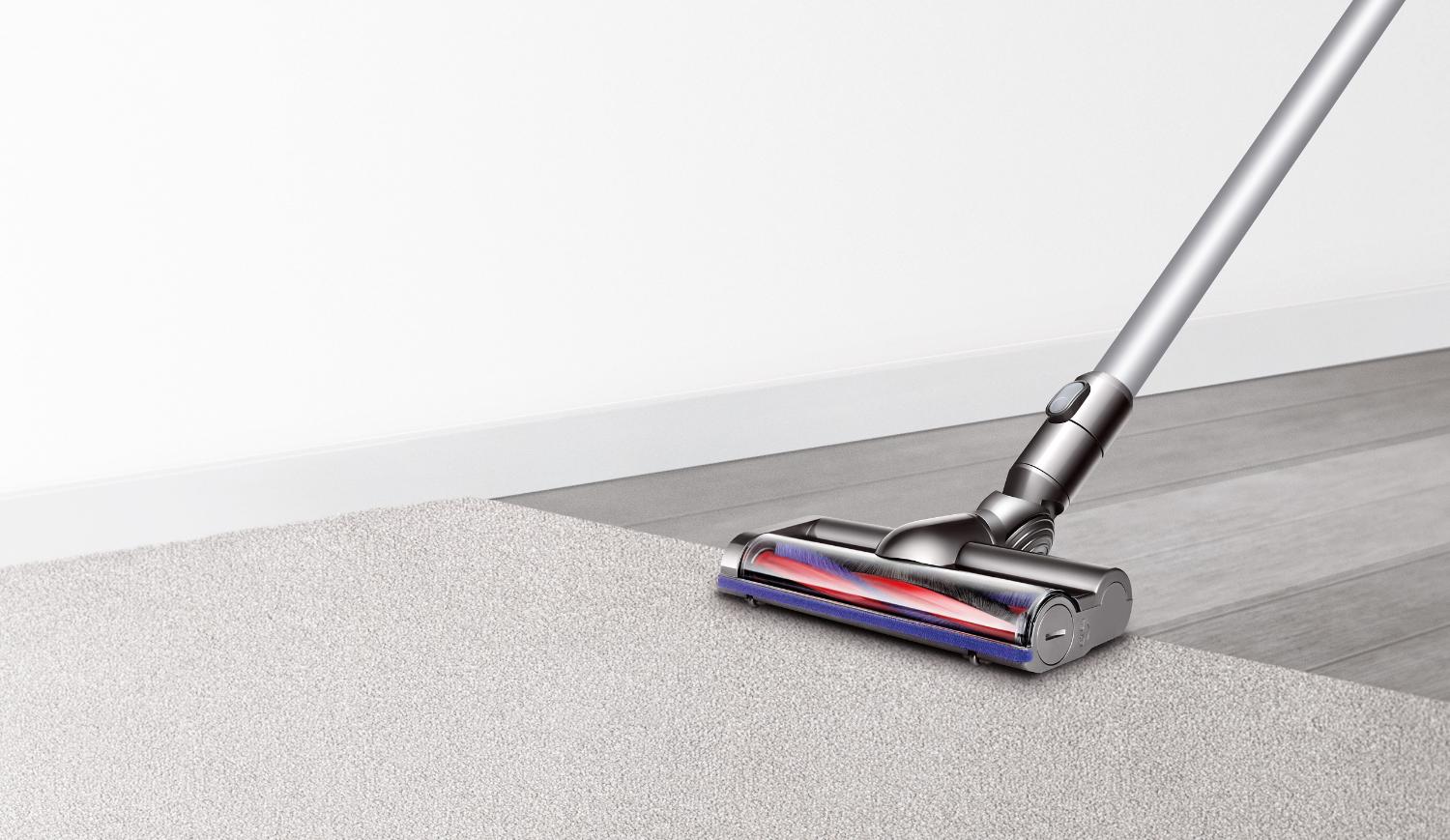 Dyson vacuum cleaner head on carpet