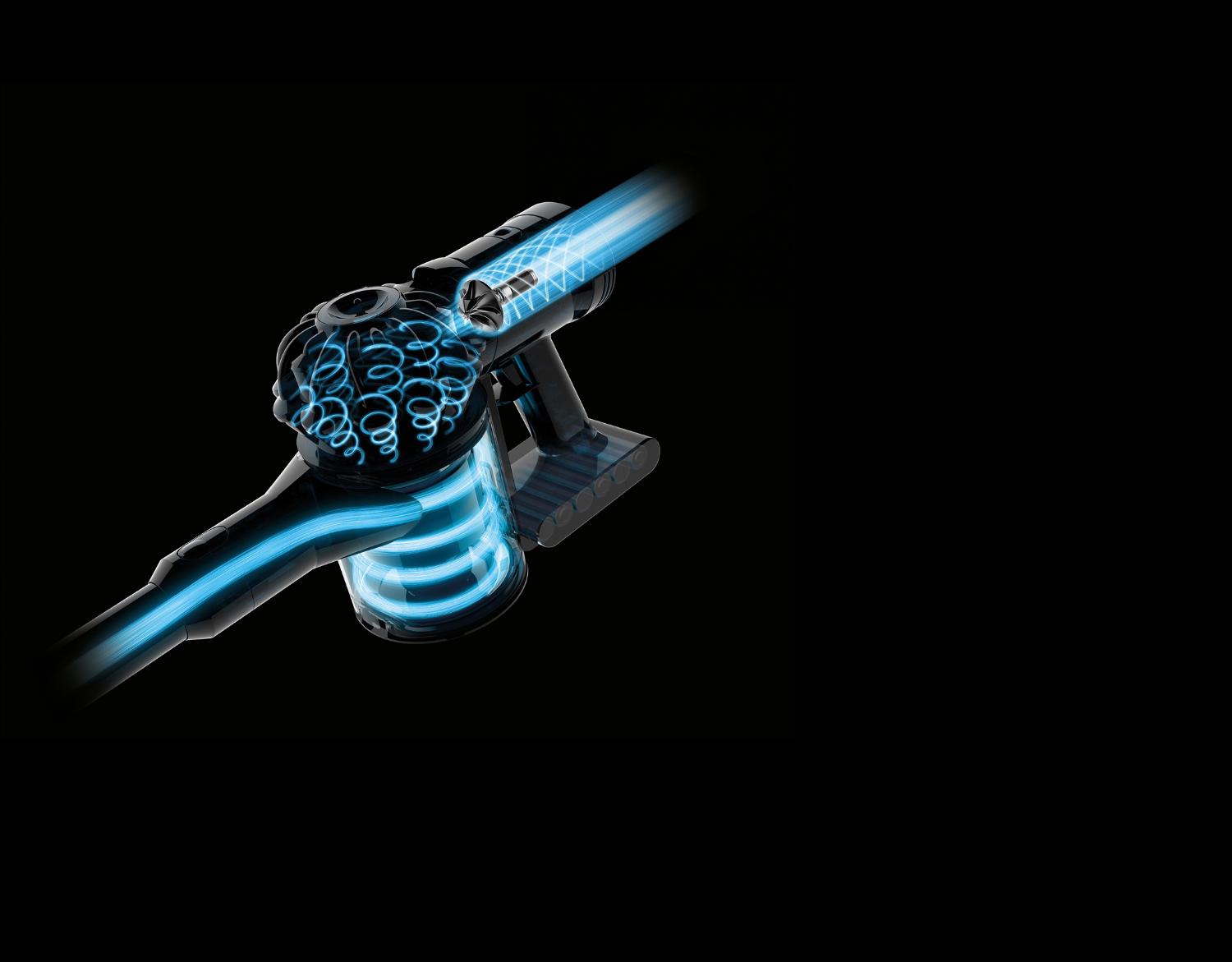 Schéma du flux d’air de l’aspirateur Dyson V7🅪
