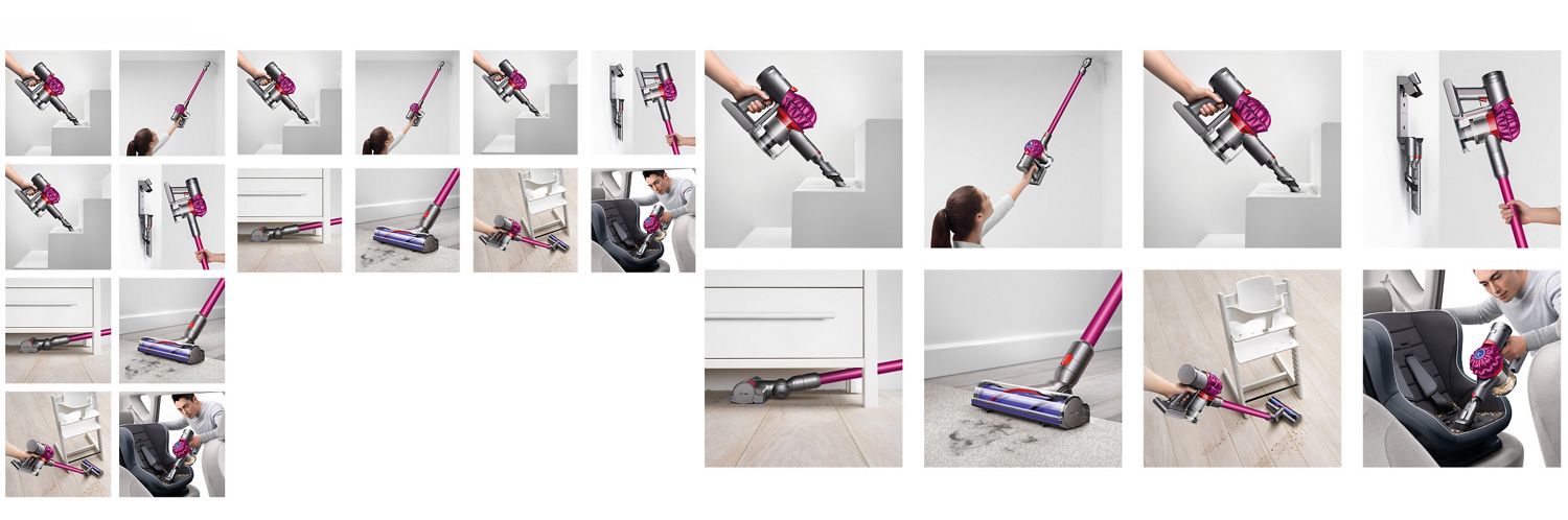 Dyson cord-free vacuum in use