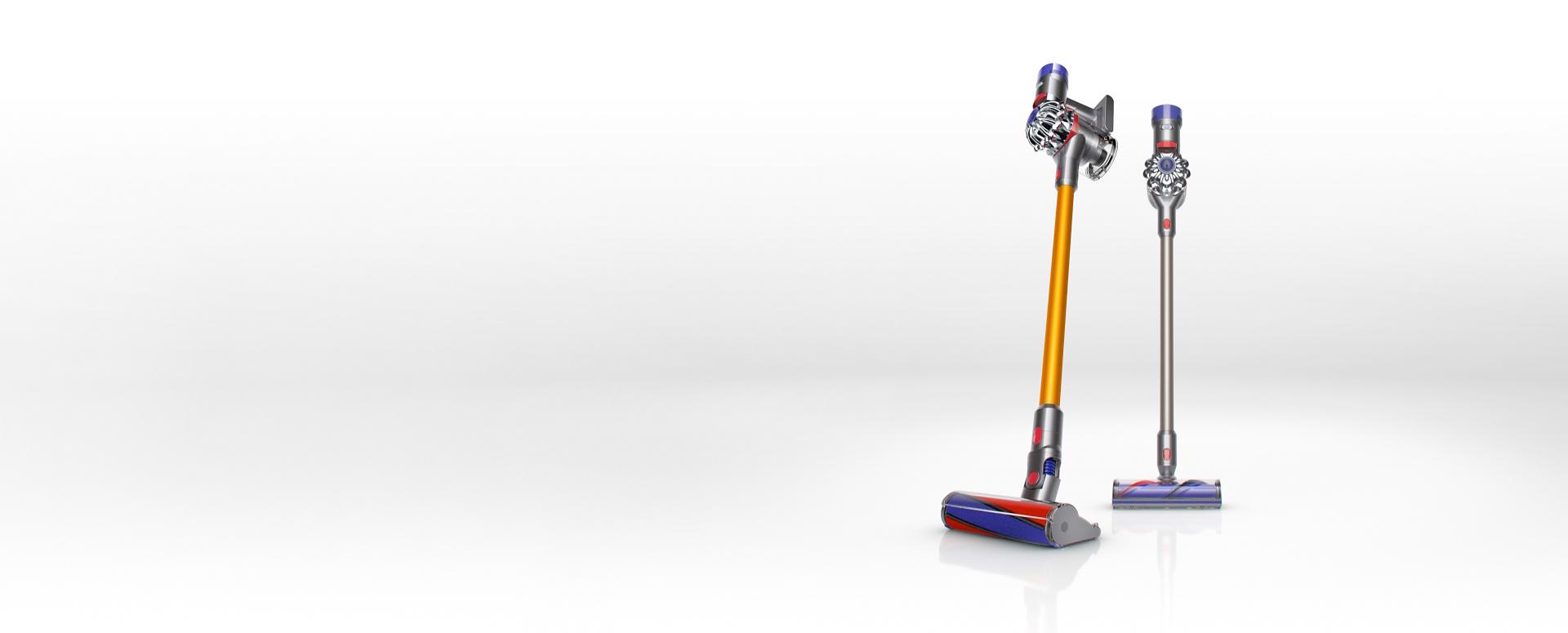 Two Dyson V8 vacuum cleaners