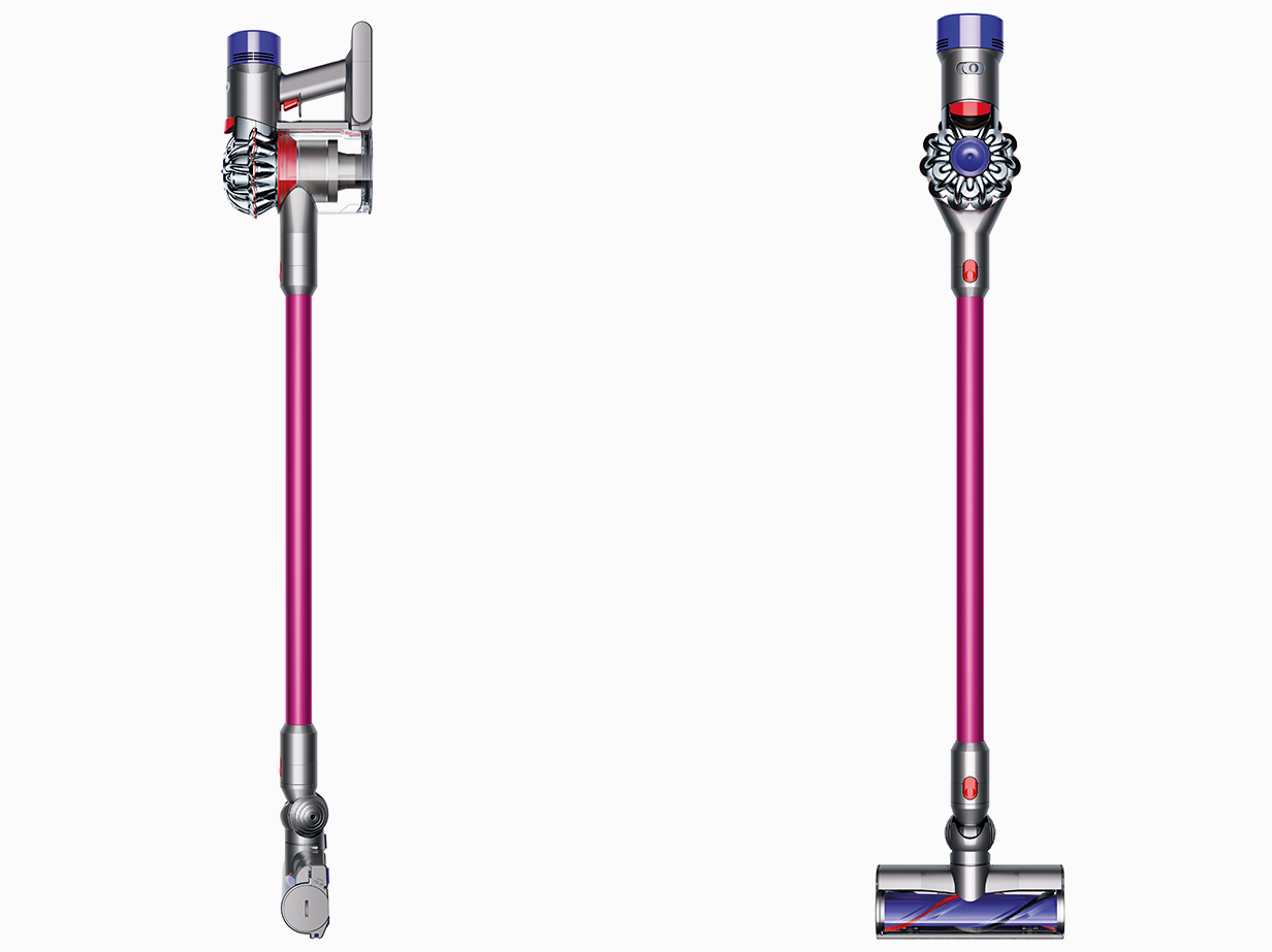 Dyson V8 Absolute Pro trådløs støvsuger sett forfra og fra siden
