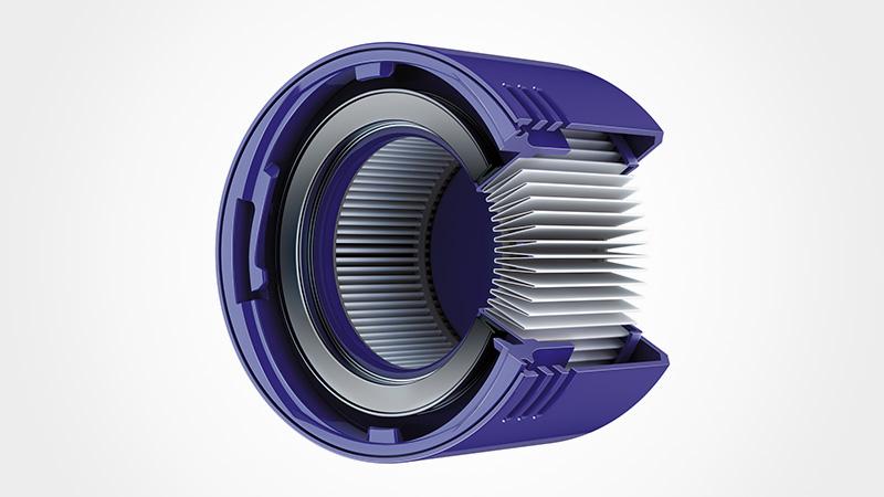 Dyson V7 vacuum cleaner HEPA filtration