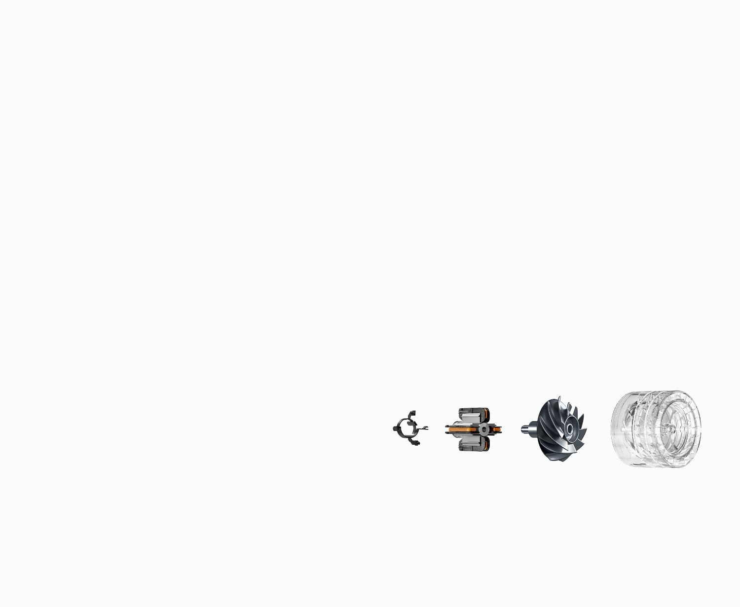 The different parts of a Dyson Hyperdymium™ motor