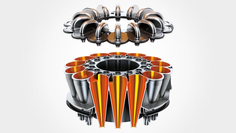 Cyclone assembly exploded view