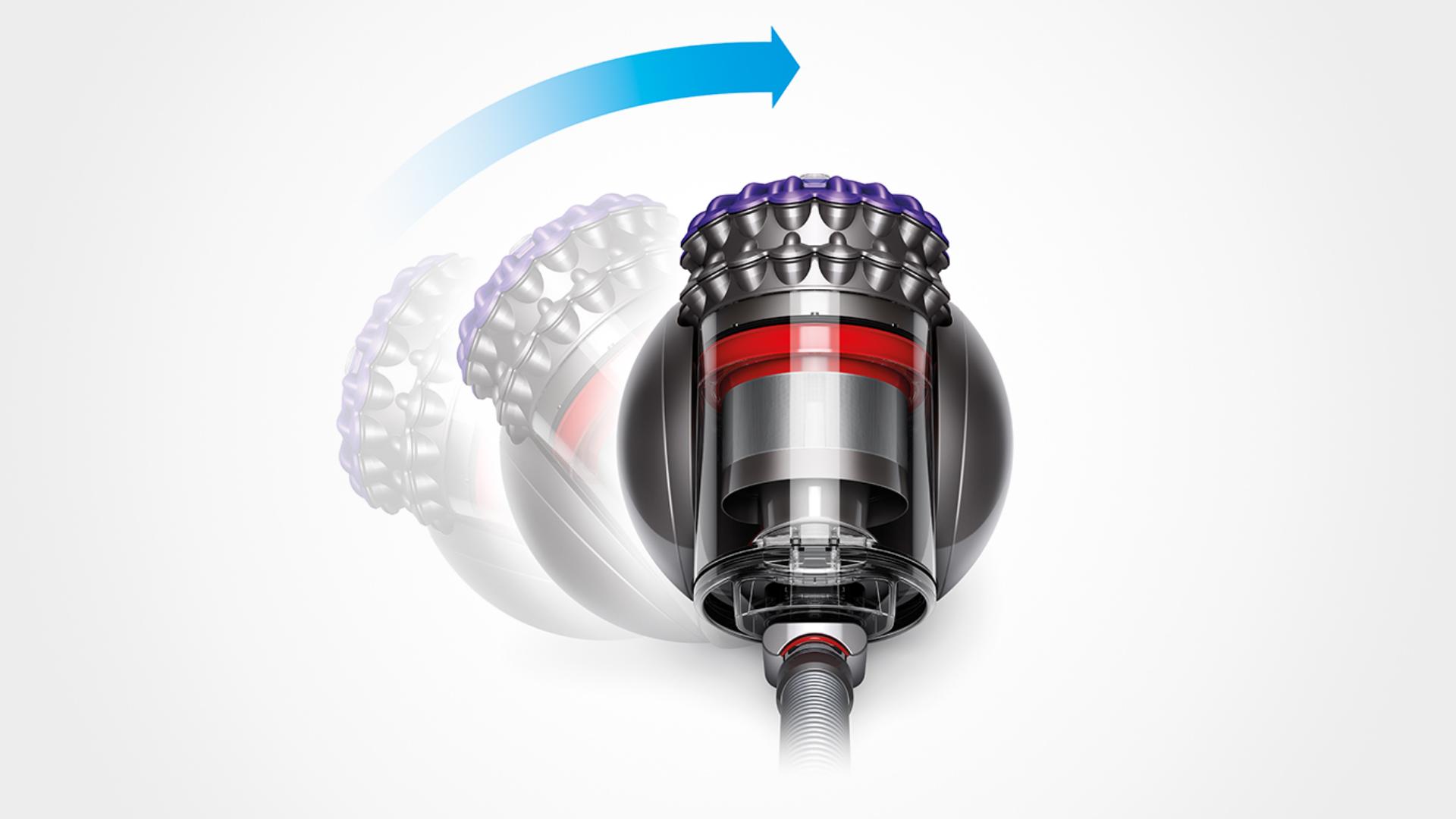 пылесос возвращается в исходное положение после опрокидывания