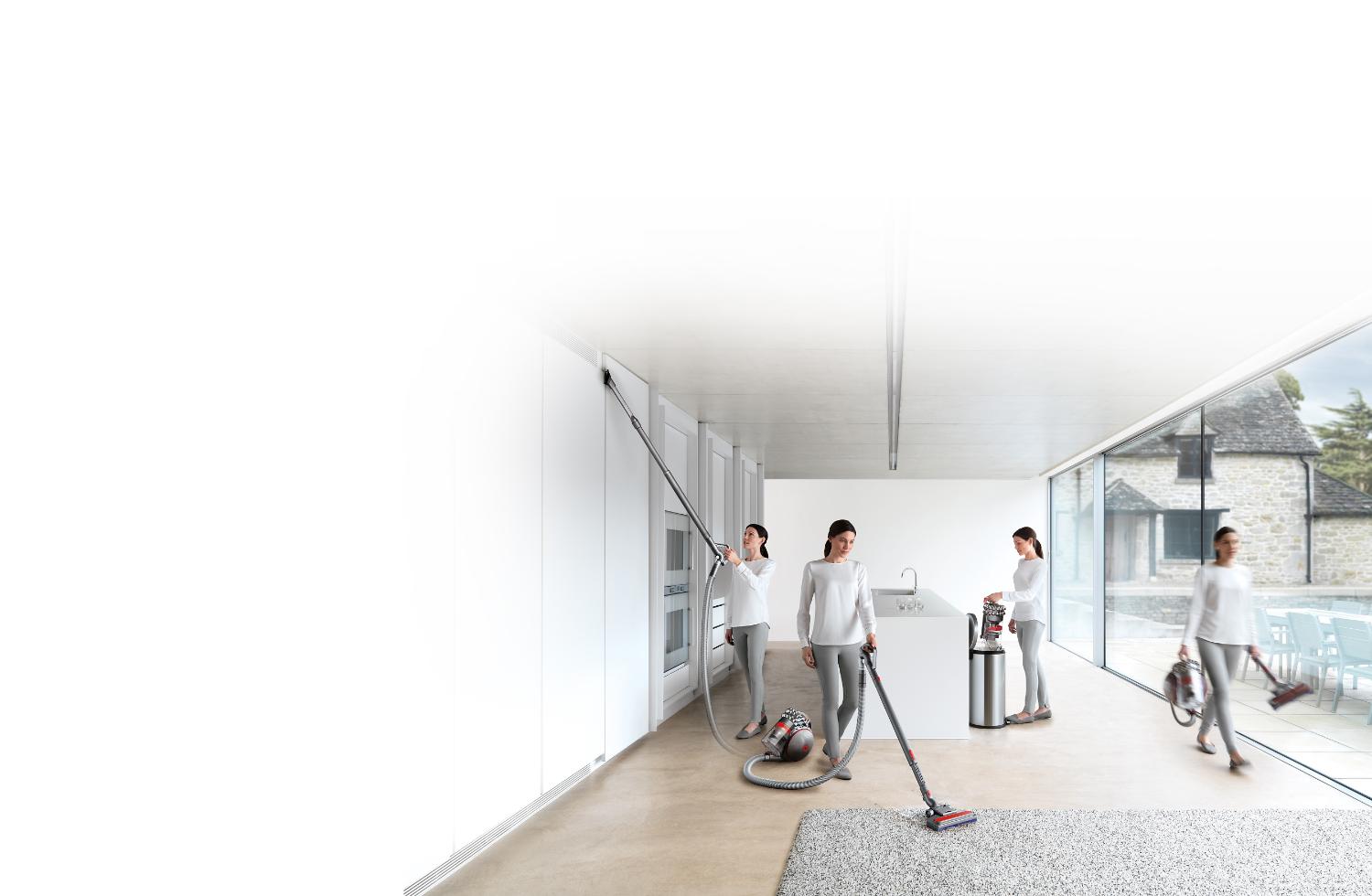 Dyson cylinder vacuum side view
