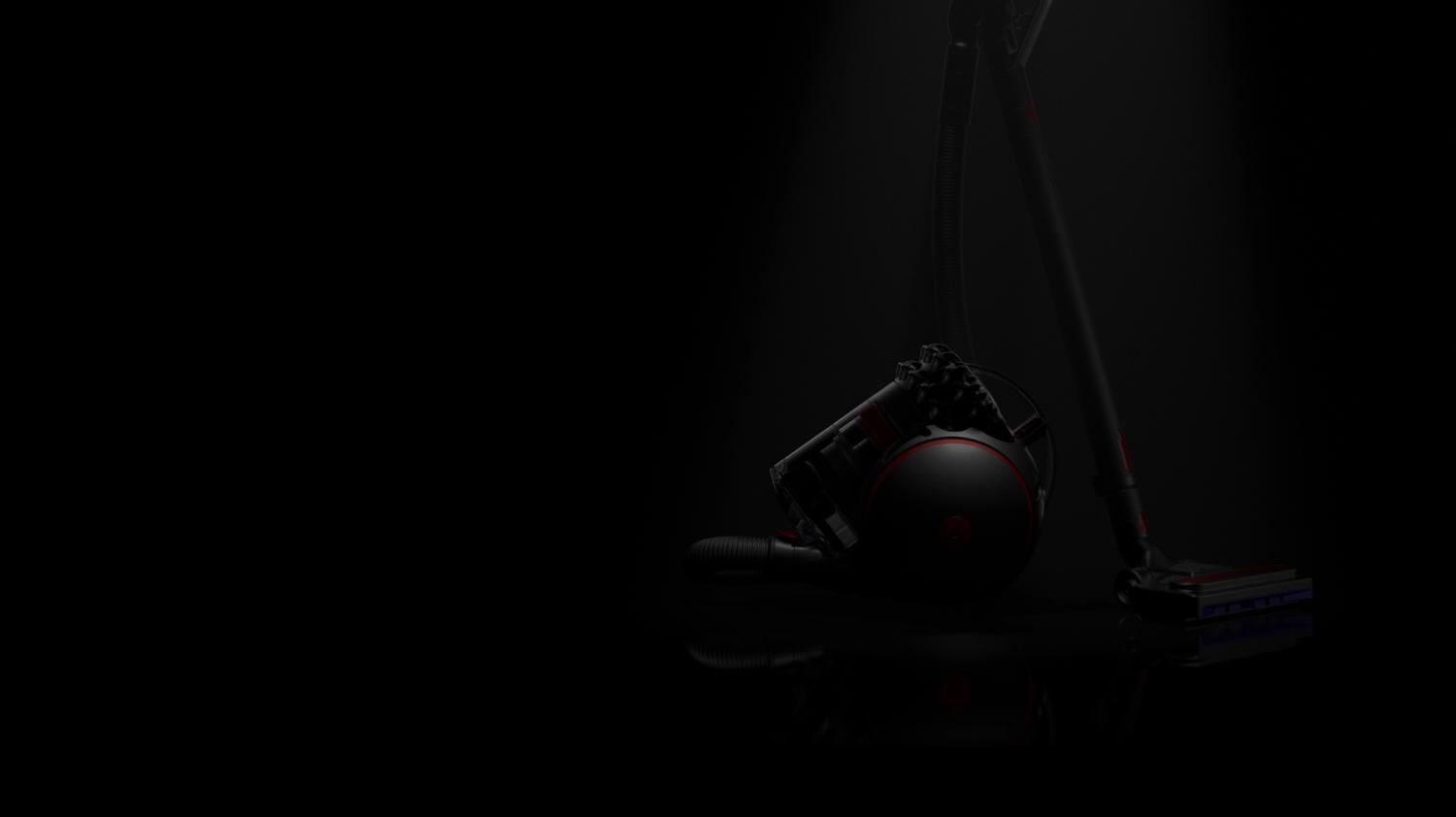 hero Dyson Cinetic Big Ball™ vacuum in profile, showing technology