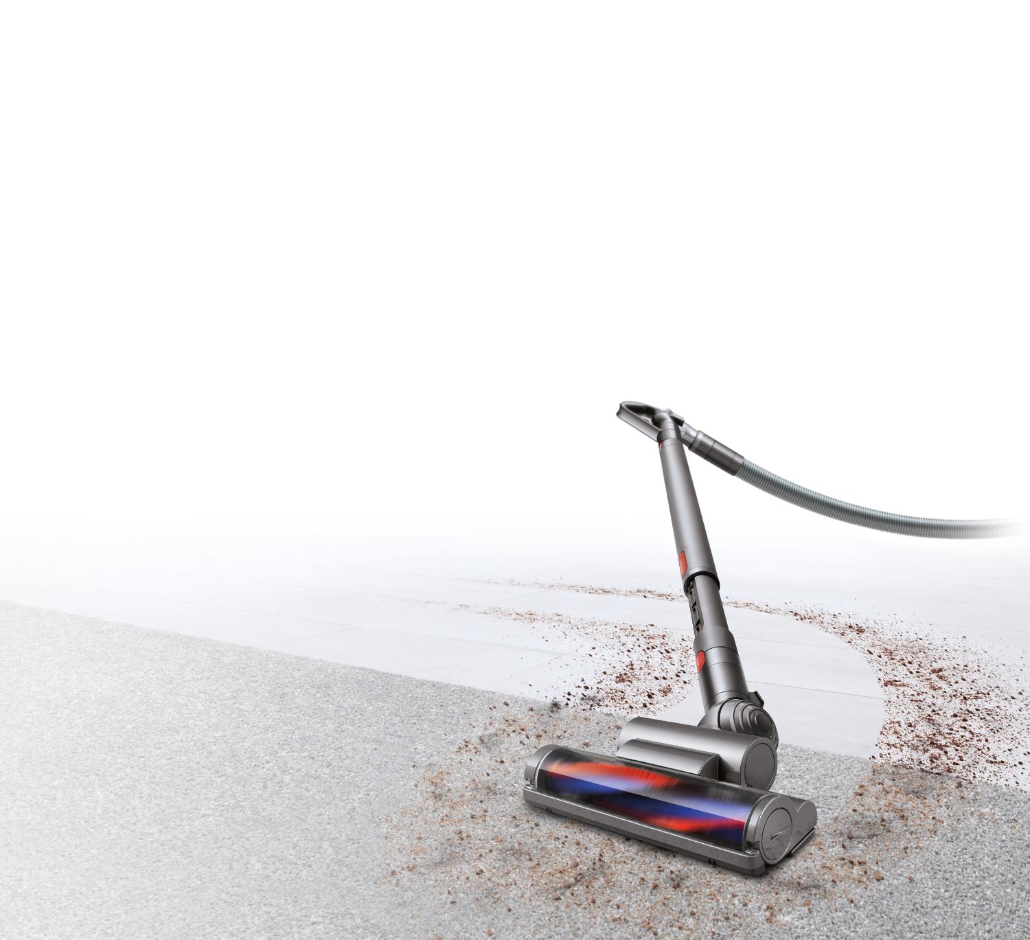Cleaner head on carpet