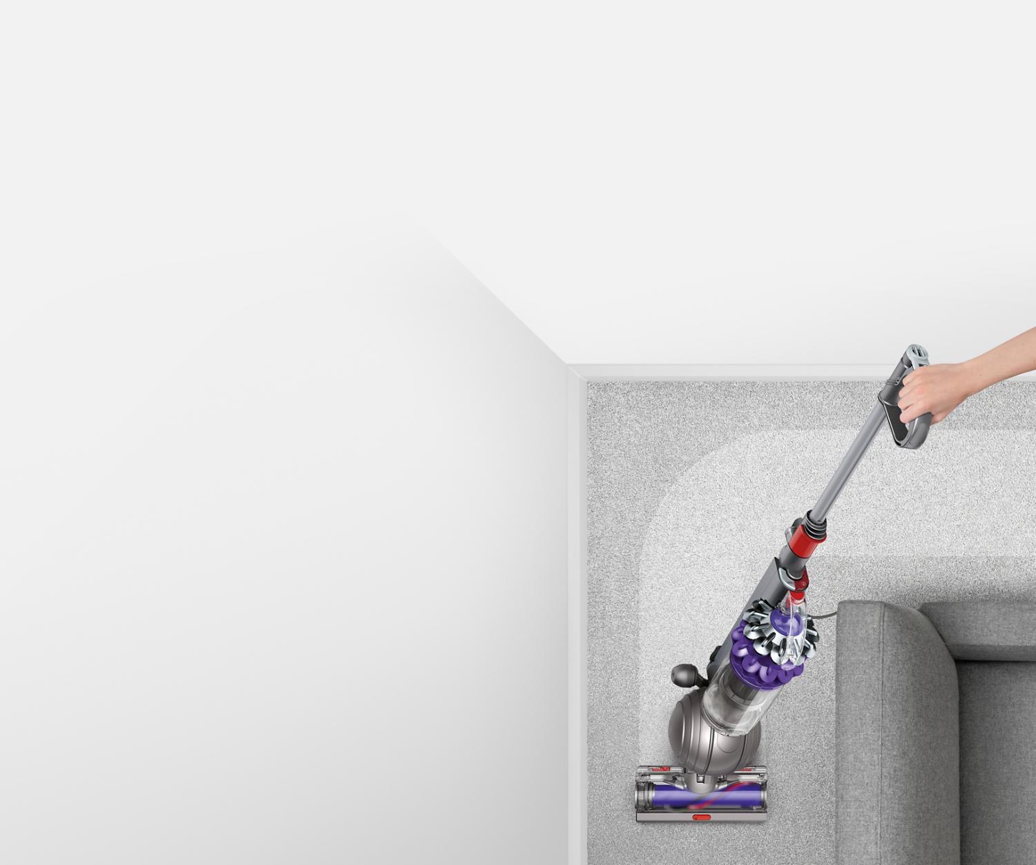 Aerial view of Dyson Small Ball™vacuum cleaner on carpet